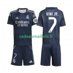 Real Madrid Maillot avec flocage Vinicius Junior 7 Extérieur 2025-2026 ,Tenue Enfant MC