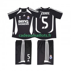 Real Madrid Maillot avec flocage ZIDANE 5 Rétro Extérieur 2006 2007 ,Tenue Enfant MC