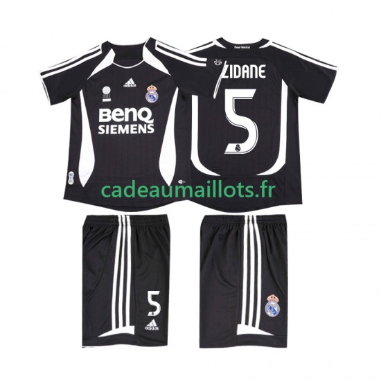Real Madrid Maillot avec flocage ZIDANE 5 Rétro Extérieur 2006 2007 ,Tenue Enfant MC