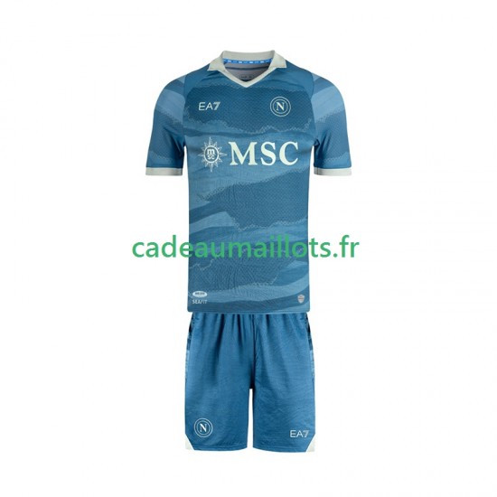 Naples Maillot avec flocage SSC Special Domicile 2024-2025 ,Tenue Enfant MC