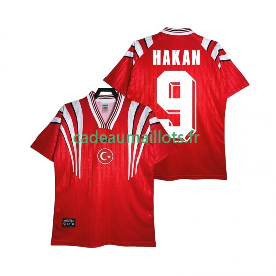 Turquie Maillot avec flocage HAKAN 9 Rétro Domicile 1996 ,Homme MC