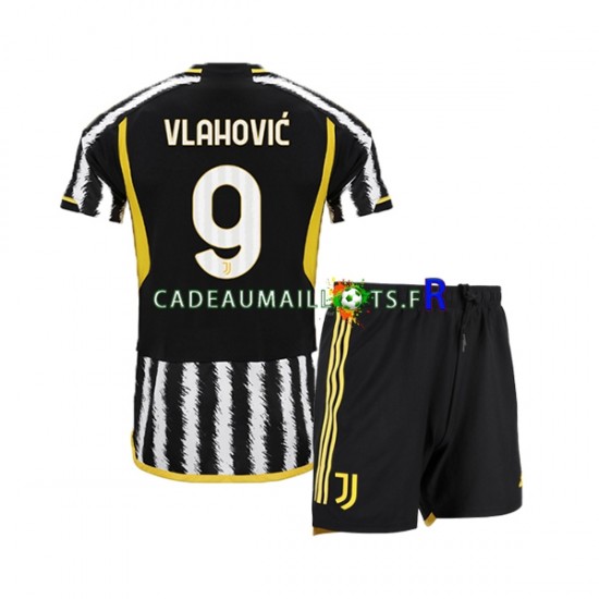 Juventus Maillot avec flocage Vlahovic 9 Domicile 2023-2024 ,Tenue Enfant MC