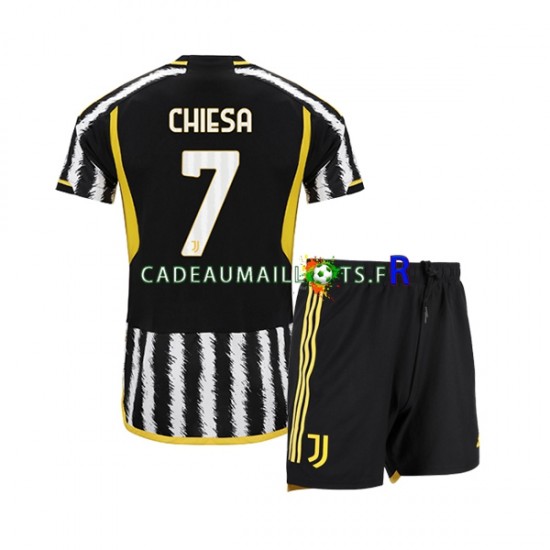 Juventus Maillot avec flocage Federico Chiesa 7 Domicile 2023-2024 ,Tenue Enfant MC