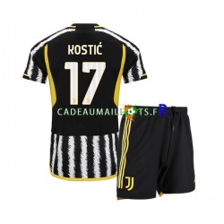 Juventus Maillot avec flocage Filip Kostic 17 Domicile 2023-2024 ,Tenue Enfant MC Juventus Maillot avec flocage Filip Kostic 17 Domicile 2023-2024 ,Tenue Enfant MC