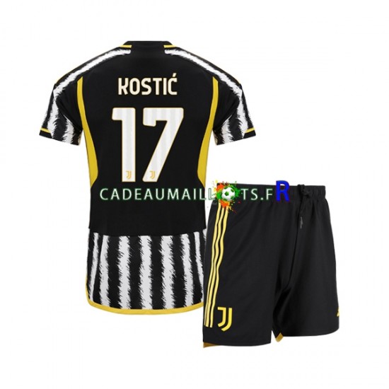 Juventus Maillot avec flocage Filip Kostic 17 Domicile 2023-2024 ,Tenue Enfant MC