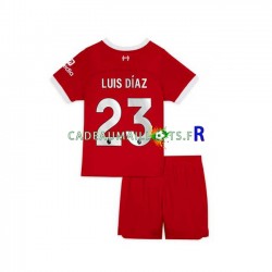 Liverpool Maillot avec flocage Luis Diaz 23 Domicile 2023-2024 ,Tenue Enfant MC