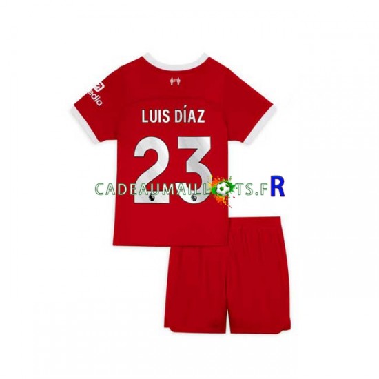 Liverpool Maillot avec flocage Luis Diaz 23 Domicile 2023-2024 ,Tenue Enfant MC