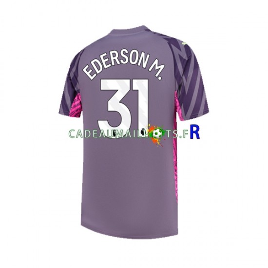 Manchester City Maillot avec flocage Ederson Moraes 31 Gardien Extérieur 2023-2024 ,Homme MC