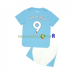 Manchester City Maillot avec flocage Haaland 9 Domicile 2023-2024 ,Tenue Enfant MC