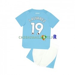 Manchester City Maillot avec flocage J. ALVAREZ 19 Domicile 2023-2024 ,Tenue Enfant MC