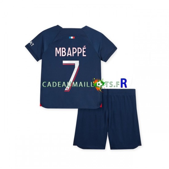 Paris Saint-Germain Maillot avec flocage Mbappé 7 Domicile 2023-2024 ,Tenue Enfant MC