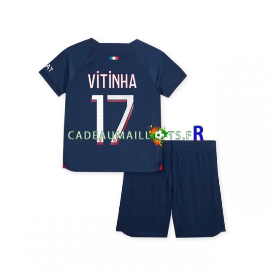 Paris Saint-Germain Maillot avec flocage Vitinha 17 Domicile 2023-2024 ,Tenue Enfant MC