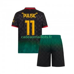 AC Milan Maillot avec flocage Christian Pulisic 11 4ème 2024-2025 ,Tenue Enfant MC