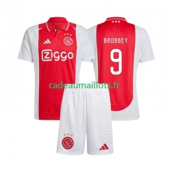 Ajax Amsterdam Maillot avec flocage Brian Brobbey 9 Domicile 2024-2025 ,Tenue Enfant MC