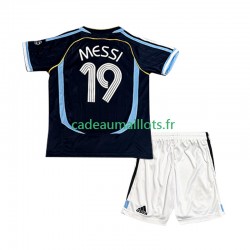 Argentine Maillot avec flocage Lionel Messi 19 Rétro Extérieur 2006 ,Tenue Enfant MC