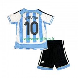 Argentine Maillot avec flocage Maradona 10 Rétro Domicile 2006 ,Tenue Enfant MC