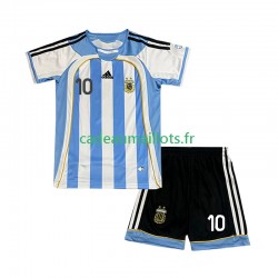 Argentine Maillot avec flocage Maradona 10 Rétro Domicile 2006 ,Tenue Enfant MC
