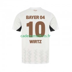 Bayer 04 Leverkusen Maillot avec flocage Florian Wirtz 10 Extérieur 2024-2025 ,Homme MC