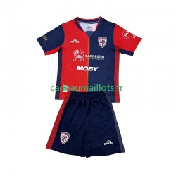 Cagliari Maillot avec flocage Domicile 2024-2025 ,Tenue Enfant MC