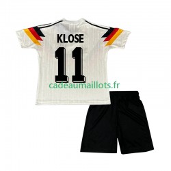 Allemagne Maillot avec flocage Klose 11 Rétro Domicile 1990 ,Tenue Enfant MC