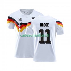 Allemagne Maillot avec flocage Klose 11 Rétro Domicile 1990 ,Homme MC