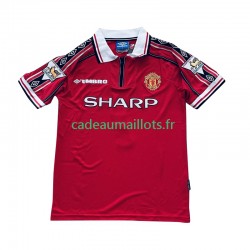 Manchester United Maillot avec flocage Beckham 7 Rétro Domicile 1988 2002 ,Homme MC
