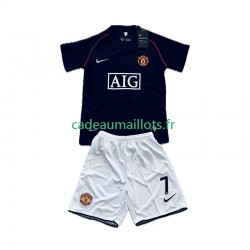 Manchester United Maillot avec flocage Cristiano Ronaldo 7 Rétro Extérieur 2007 2008 ,Tenue Enfant MC