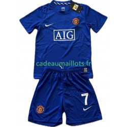 Manchester United Maillot avec flocage Cristiano Ronaldo 7 Rétro 3ème 2008 2009 ,Tenue Enfant MC