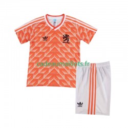 Pays-Bas Maillot avec flocage Rétro Domicile 1988 ,Tenue Enfant MC