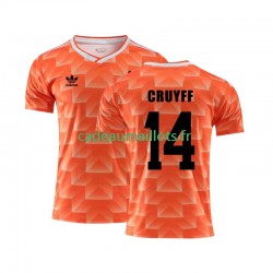 Pays-Bas Maillot avec flocage Cruyff 14 Rétro Domicile 1988 ,Homme MC