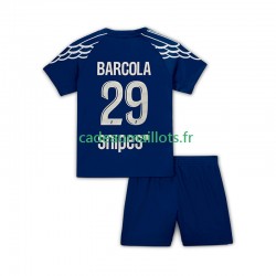 Paris Saint-Germain Maillot avec flocage Bradley Barcola 29 4ème 2024-2025 ,Tenue Enfant MC