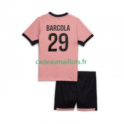 Paris Saint-Germain Maillot avec flocage Bradley Barcola 29 3ème 2024-2025 ,Tenue Enfant MC