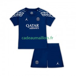 Paris Saint-Germain Maillot avec flocage 4ème 2024-2025 ,Tenue Enfant MC