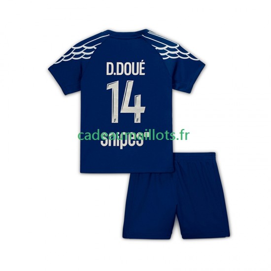 Paris Saint-Germain Maillot avec flocage Desire Doue 14 4ème 2024-2025 ,Tenue Enfant MC