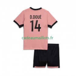 Paris Saint-Germain Maillot avec flocage Desire Doue 14 3ème 2024-2025 ,Tenue Enfant MC