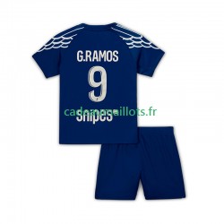 Paris Saint-Germain Maillot avec flocage Goncalo Ramos 9 4ème 2024-2025 ,Tenue Enfant MC