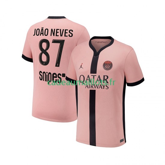 Paris Saint-Germain Maillot avec flocage Joao Neves 87 3ème 2024-2025 ,Homme MC Paris Saint-Germain Maillot avec flocage Joao Neves 87 3ème 2024-2025 ,Homme MC