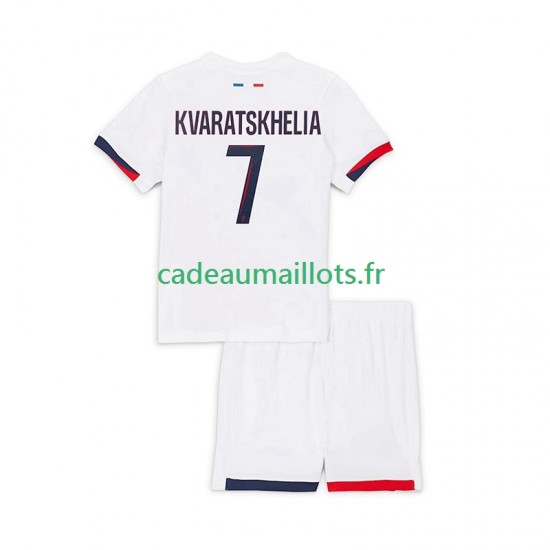 Paris Saint-Germain Maillot avec flocage Khvicha Kvaratskhelia 7 Extérieur 2024-2025 ,Tenue Enfant MC Paris Saint-Germain Maillot avec flocage Khvicha Kvaratskhelia 7 Extérieur 2024-2025 ,Tenue Enfant MC