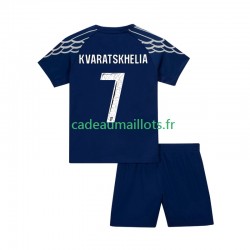 Paris Saint-Germain Maillot avec flocage Khvicha Kvaratskhelia 7 4ème 2024-2025 ,Tenue Enfant MC