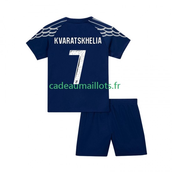 Paris Saint-Germain Maillot avec flocage Khvicha Kvaratskhelia 7 4ème 2024-2025 ,Tenue Enfant MC