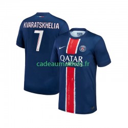Paris Saint-Germain Maillot avec flocage Khvicha Kvaratskhelia 7 Domicile 2024-2025 ,Homme MC