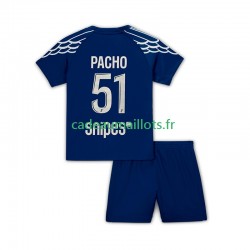 Paris Saint-Germain Maillot avec flocage Pacho 51 4ème 2024-2025 ,Tenue Enfant MC
