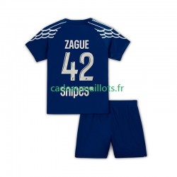 Paris Saint-Germain Maillot avec flocage Zague 42 4ème 2024-2025 ,Tenue Enfant MC