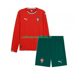 Portugal Maillot avec flocage Domicile 2025 ,Tenue Enfant ML