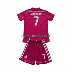 Real Madrid Maillot avec flocage Cristiano Ronaldo 7 Rétro Extérieur 2014 2015 ,Tenue Enfant MC