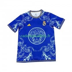 Real Madrid Maillot avec flocage Bleu Versace Edition Domicile 2024-2025 ,Homme MC