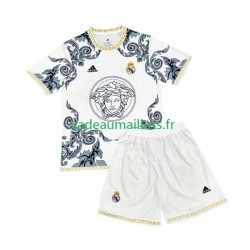 Real Madrid Maillot avec flocage Blanc Versace Edition Domicile 2024-2025 ,Tenue Enfant MC