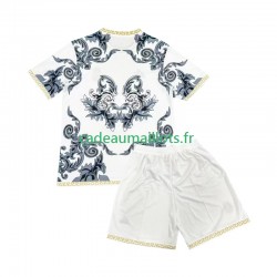 Real Madrid Maillot avec flocage Blanc Versace Edition Domicile 2024-2025 ,Tenue Enfant MC