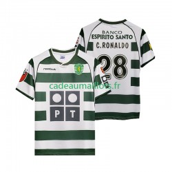 Sporting CP Maillot avec flocage Cristiano Ronaldo 28 Rétro Domicile 2011 2008 ,Homme MC