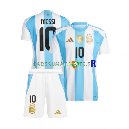 Argentine Maillot avec flocage Lionel Messi 10 Copa America Domicile 2024 ,Tenue Enfant MC